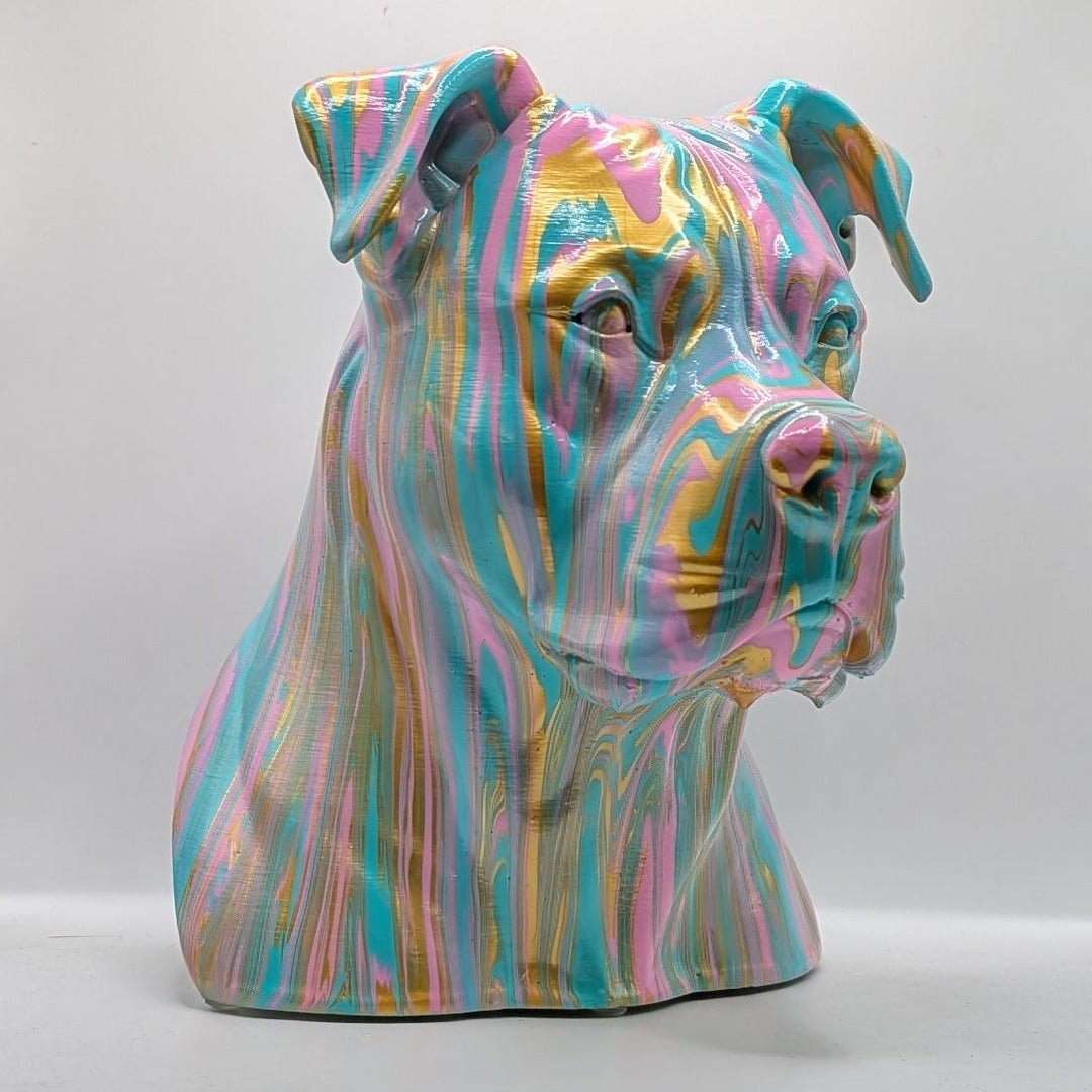 Pitbull (XL) Head – Hand Painted