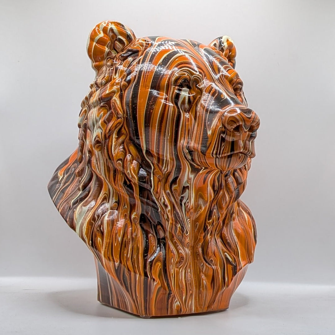 Grizzly Bear Head – Hand Painted
