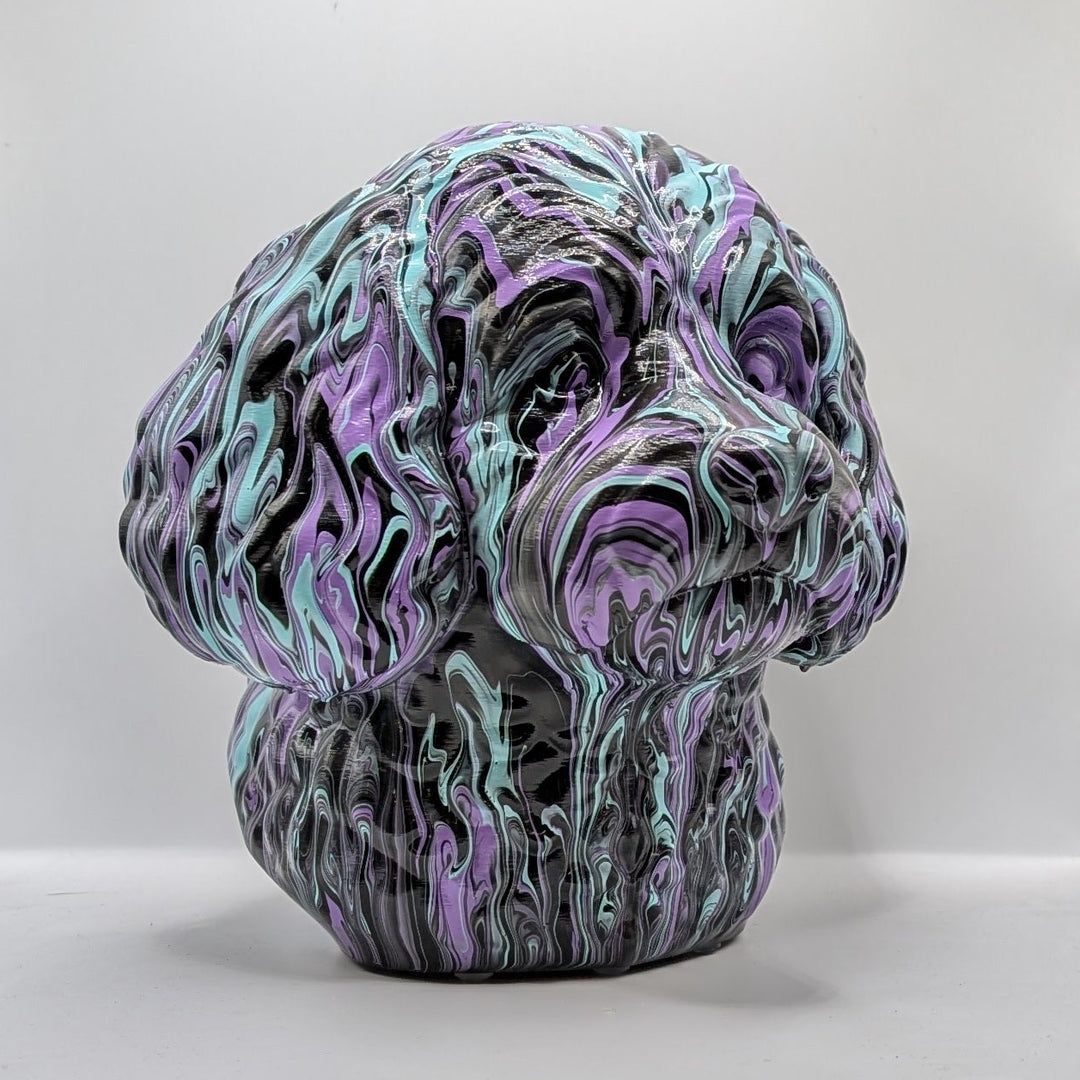 Cavapoo Head – Hand Painted