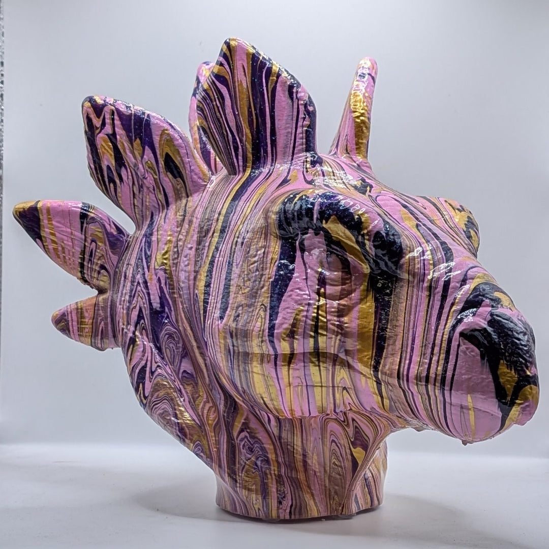 Stegosaurus Head – Hand Painted