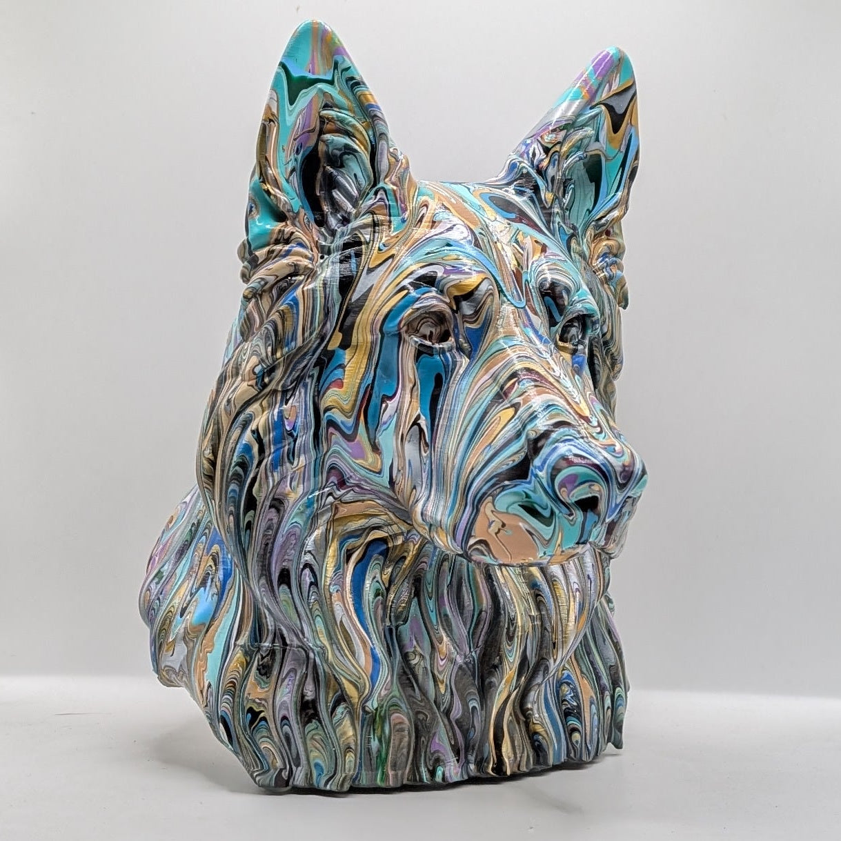 German Shepherd Head – Hand Painted