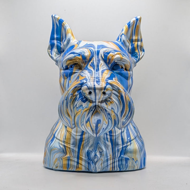 Schnauzer Head – Hand Painted