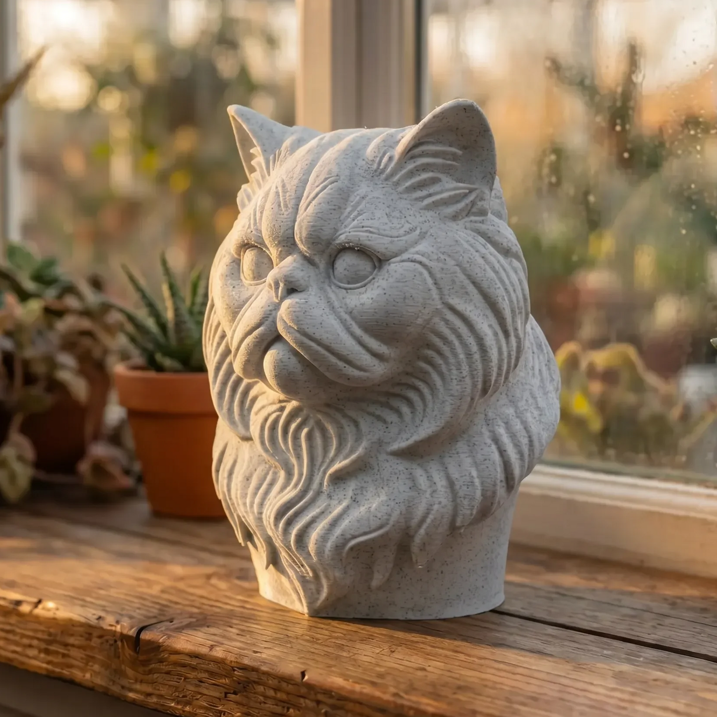 Cat Heads - Stone Style Heads