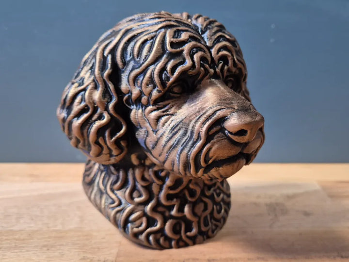 Portuguese Water Dog Head – Hand Painted