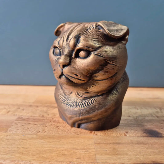 Scottish Fold Cat Bust