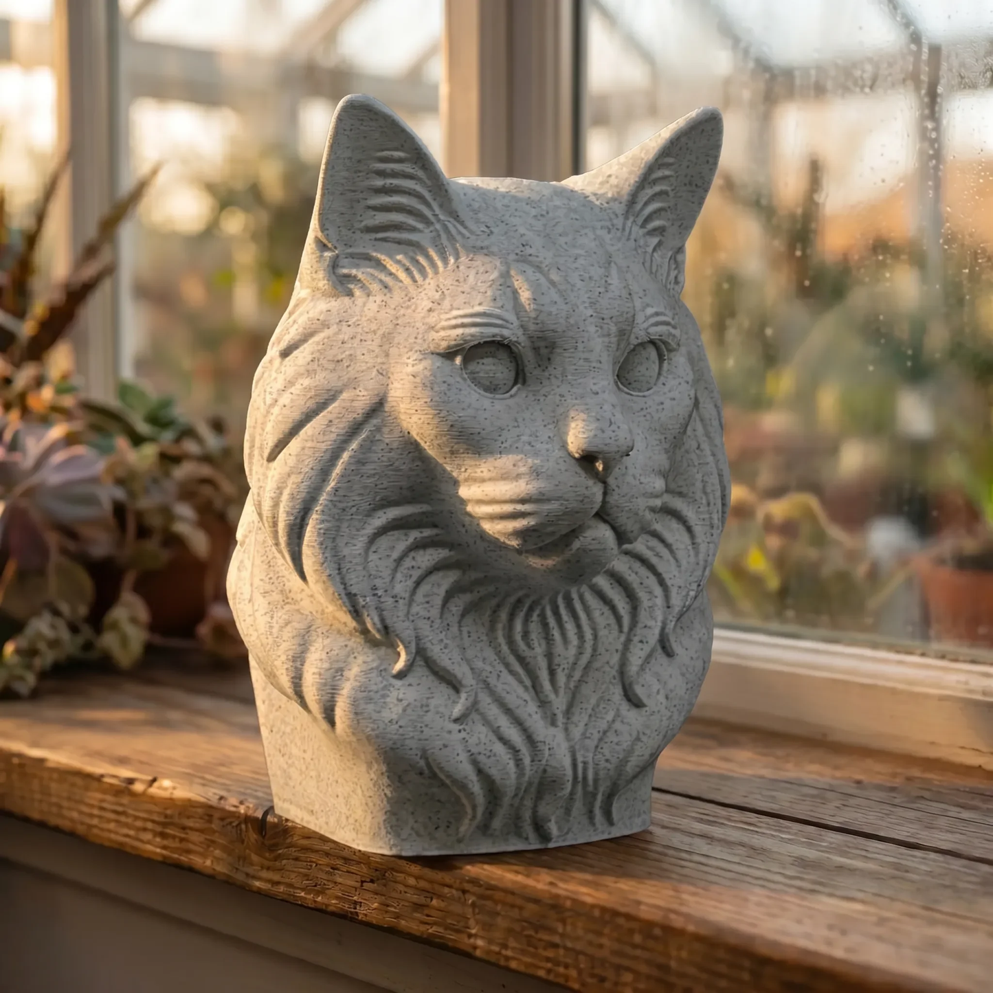 Cat Heads - Stone Style Heads