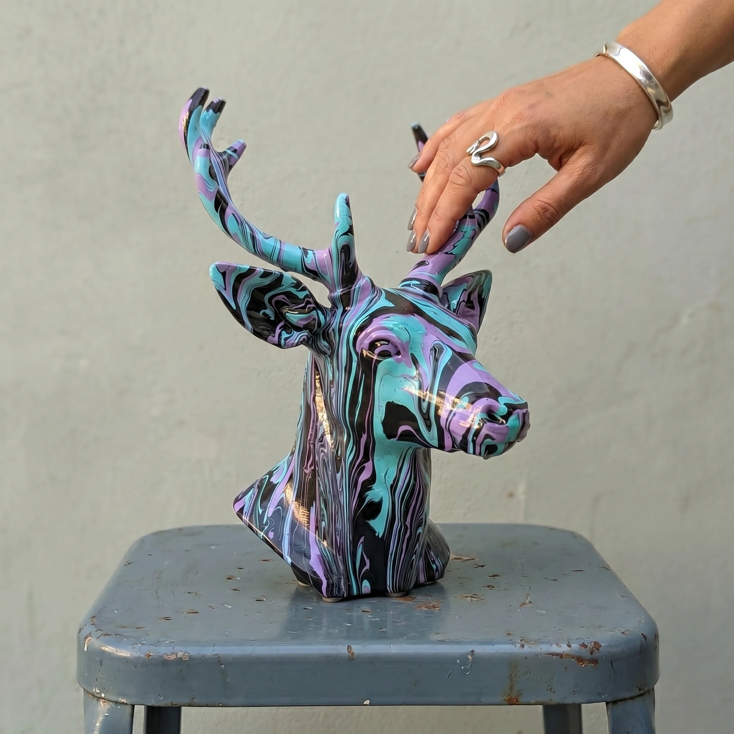 Deer / Stag Head – Hand Painted