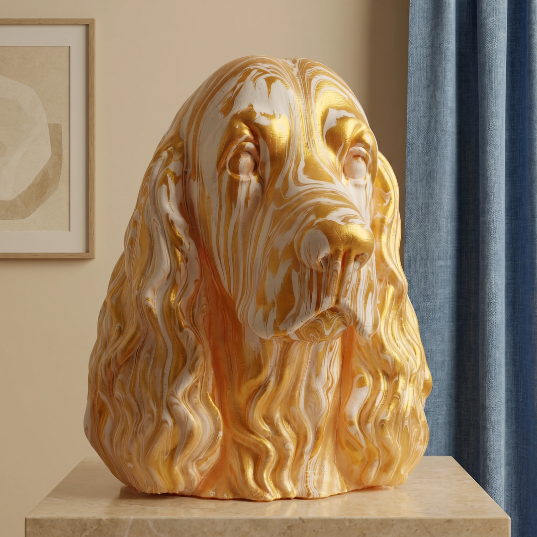 Cocker Spaniel Head – Hand Painted