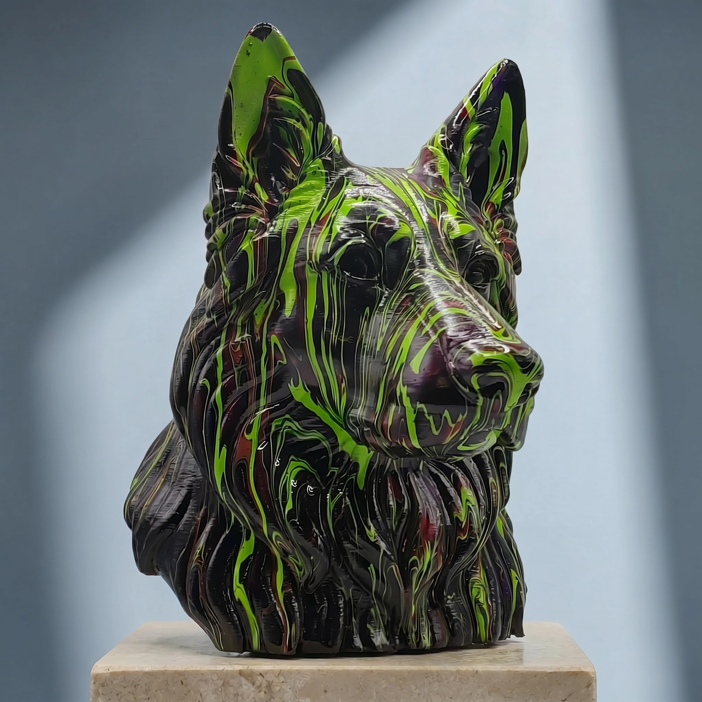 German Shepherd Head – Hand Painted