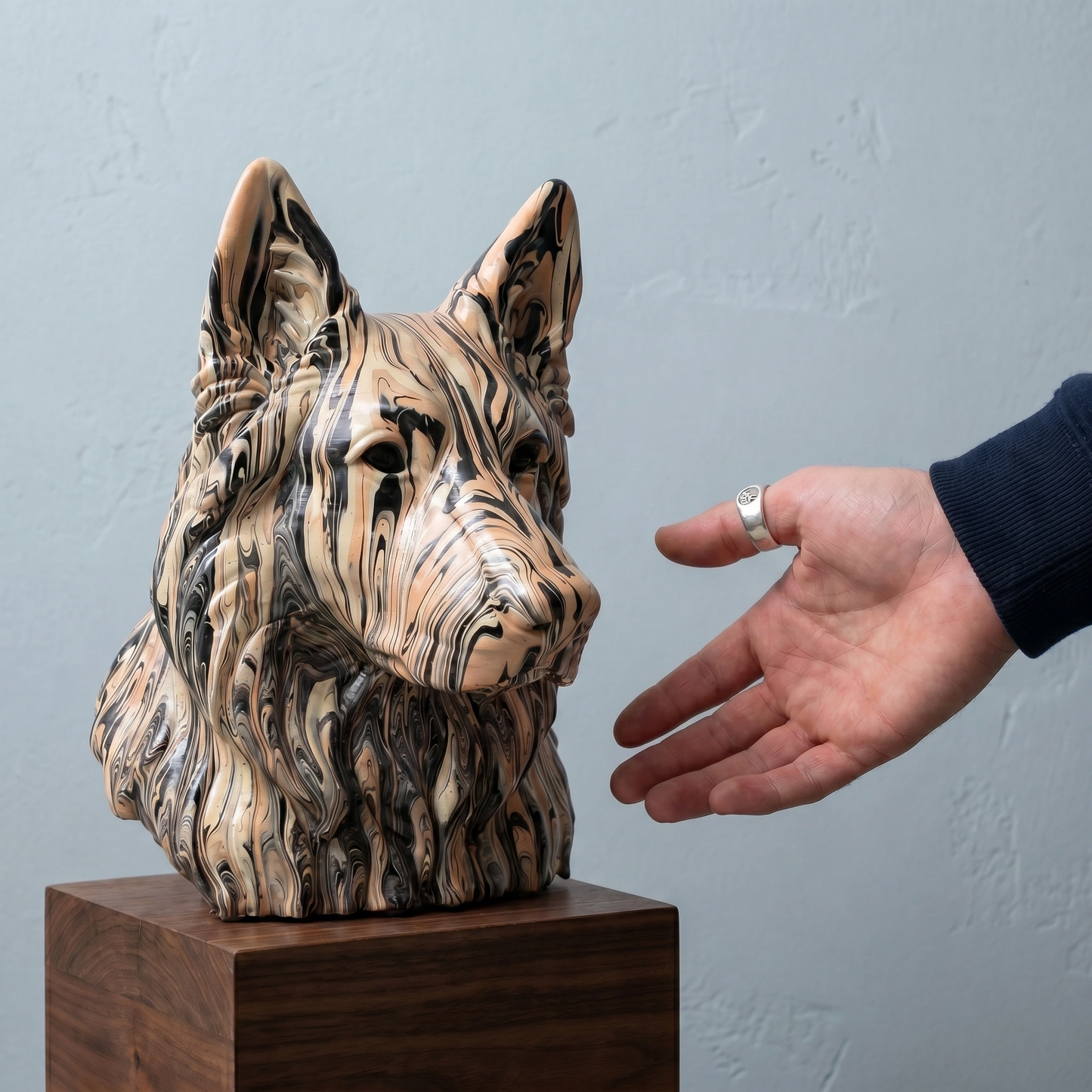 German Shepherd Head – Hand Painted