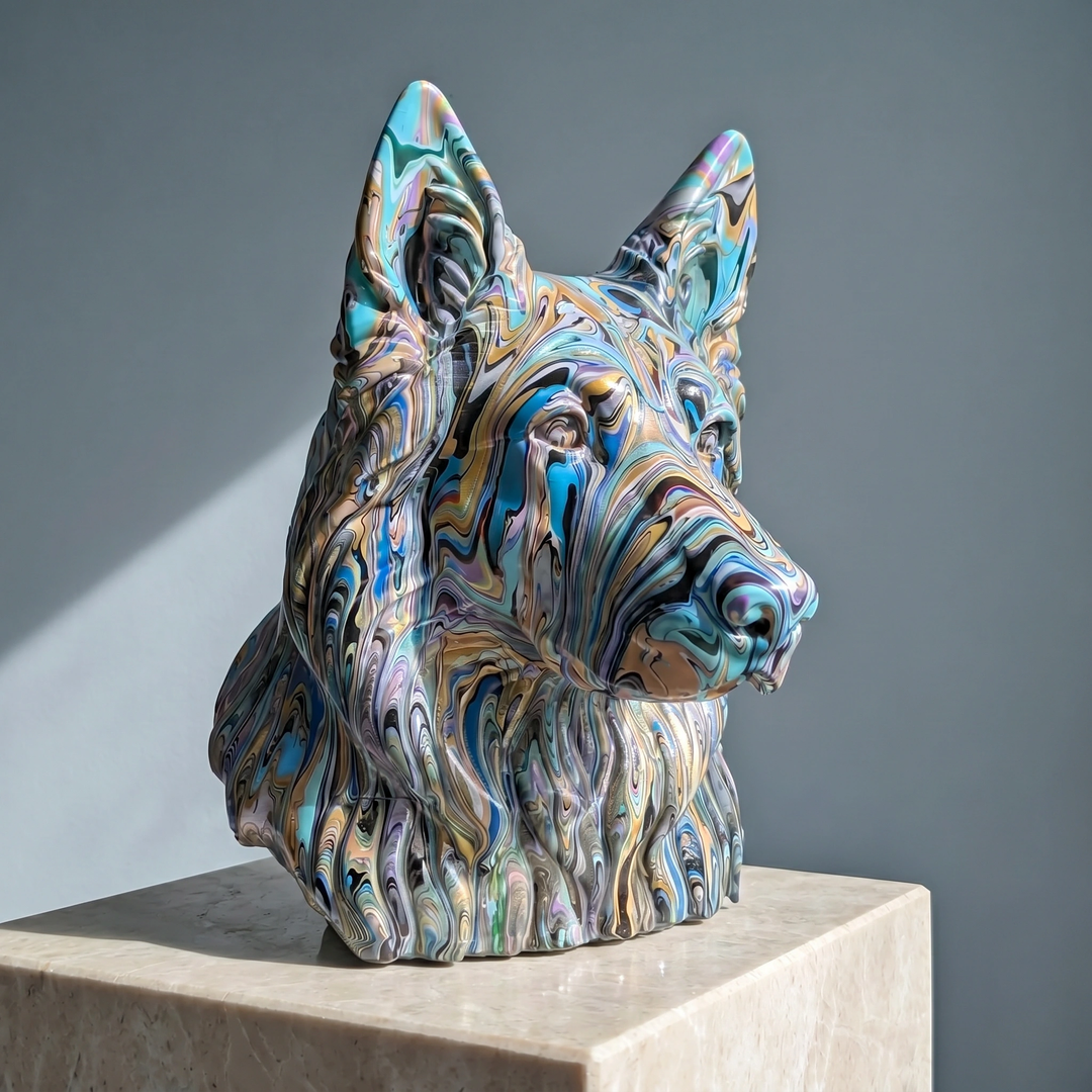 German Shepherd Head – Hand Painted