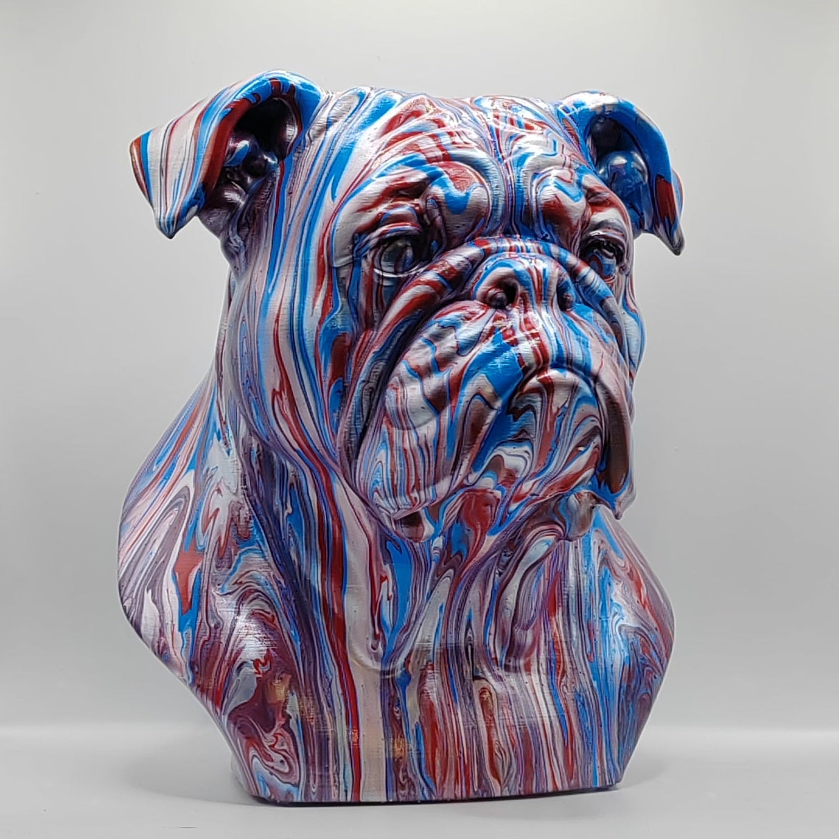 English Bulldog Head – Hand Painted