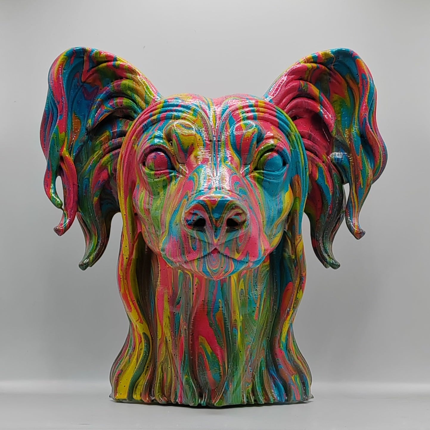 Chinese Crested Dog Head – Hand Painted