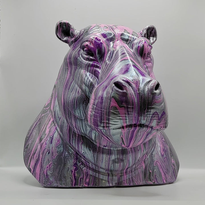Hippopotamus Head – Hand Painted