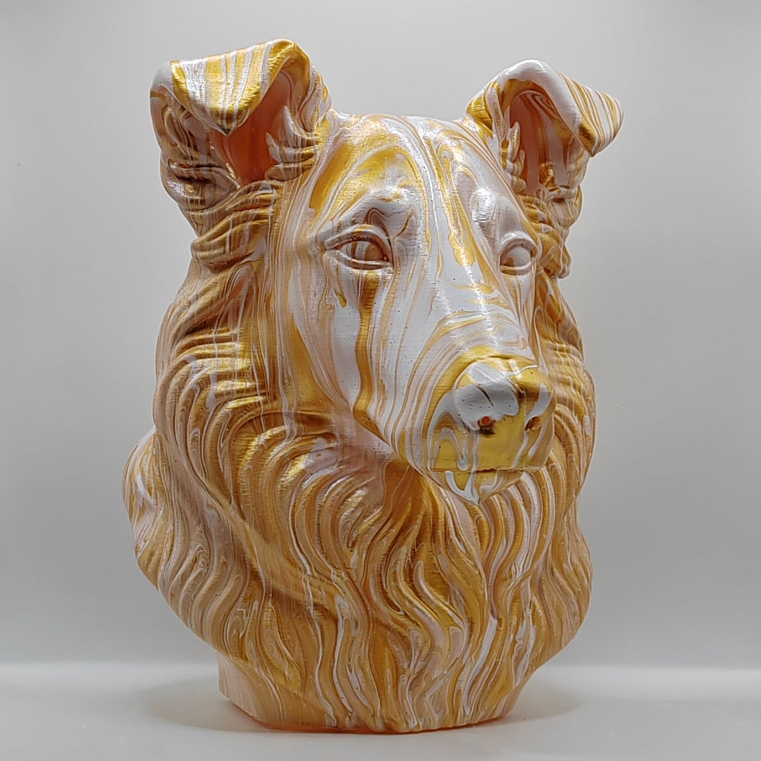 Smooth Collie Head – Hand Painted