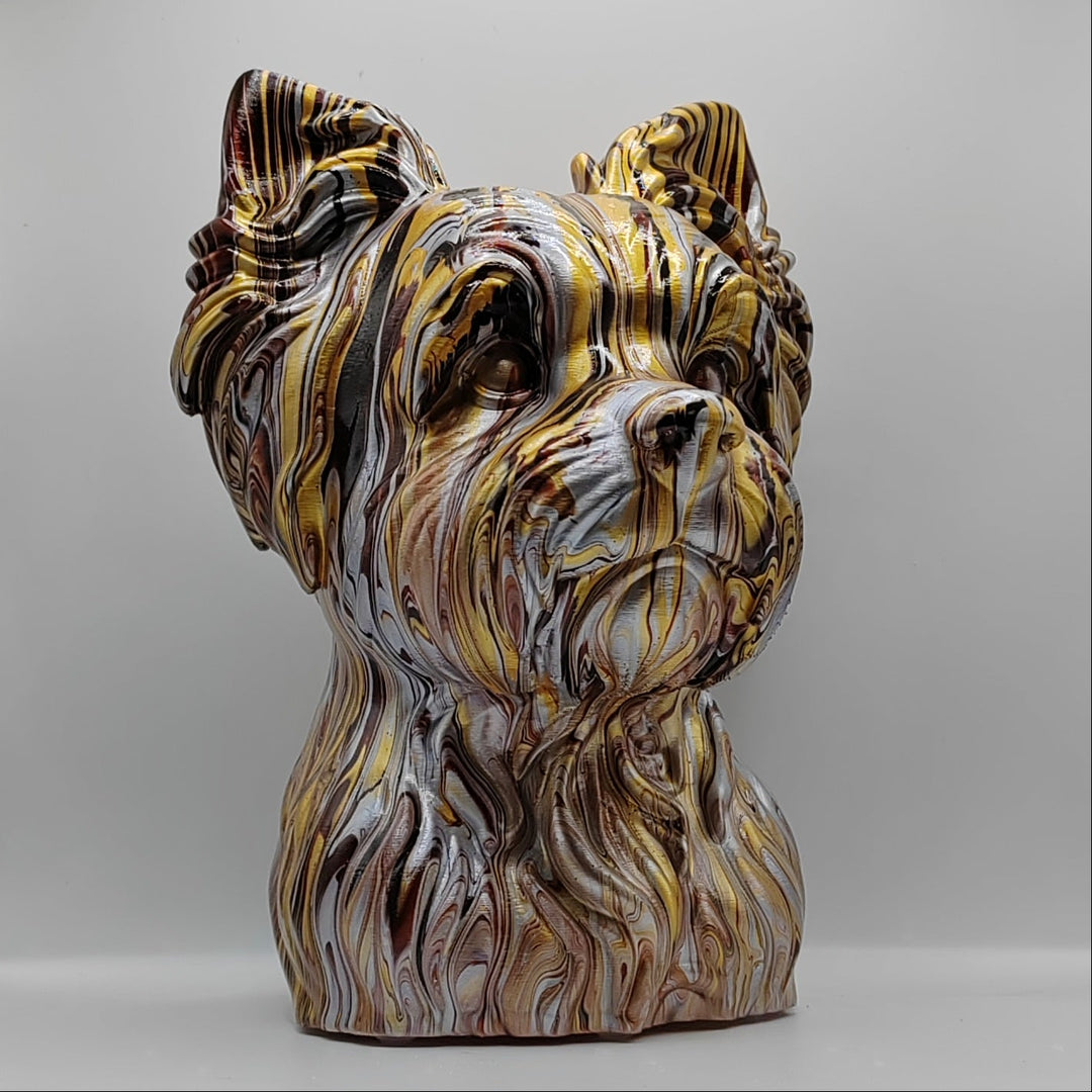 Yorkiepoo Head – Hand Painted