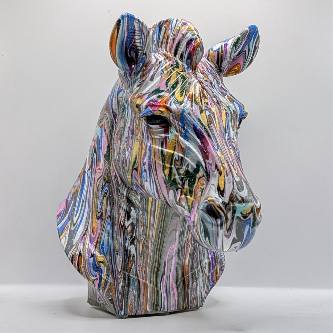 Zebra Head – Hand Painted