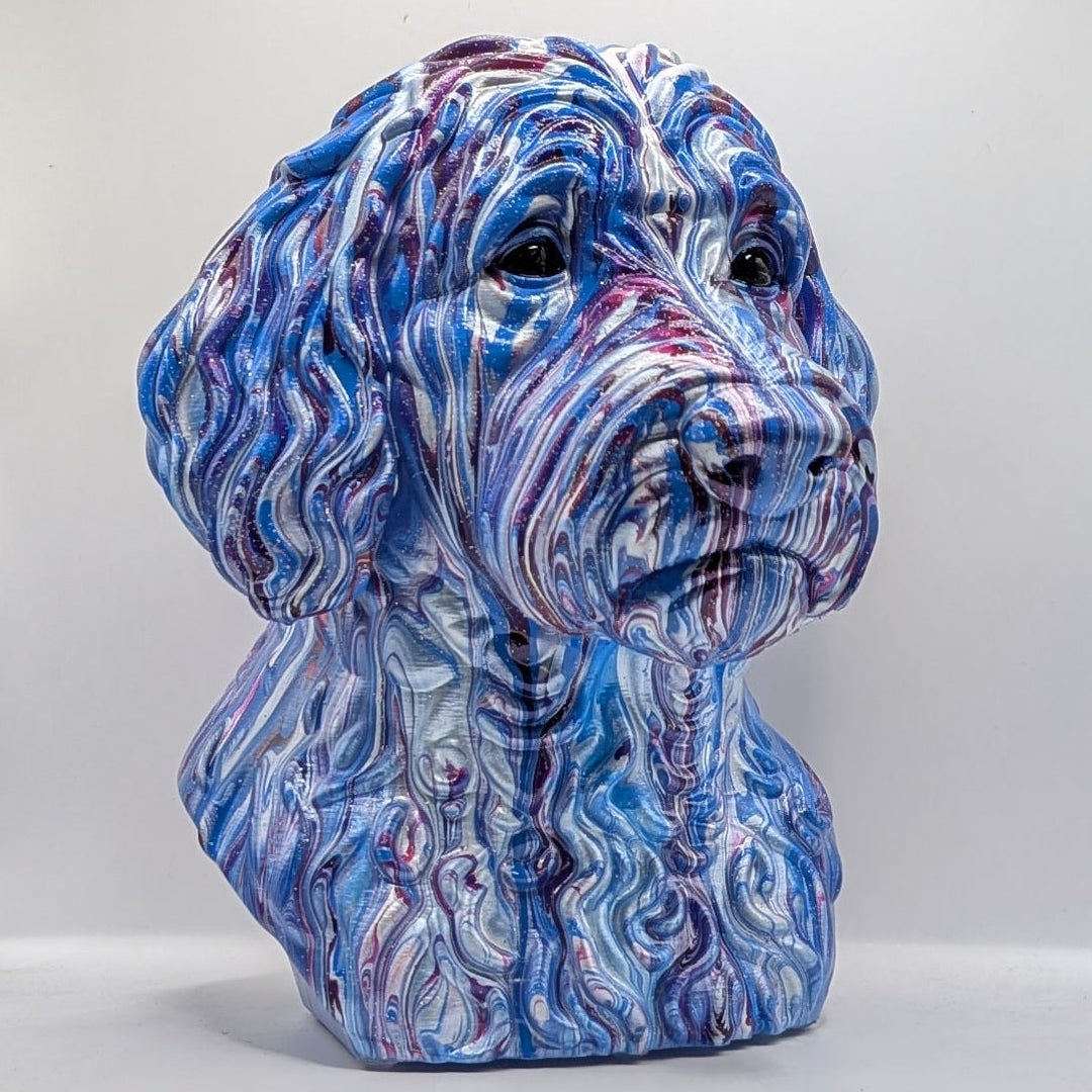 Labradoodle Head – Hand Painted