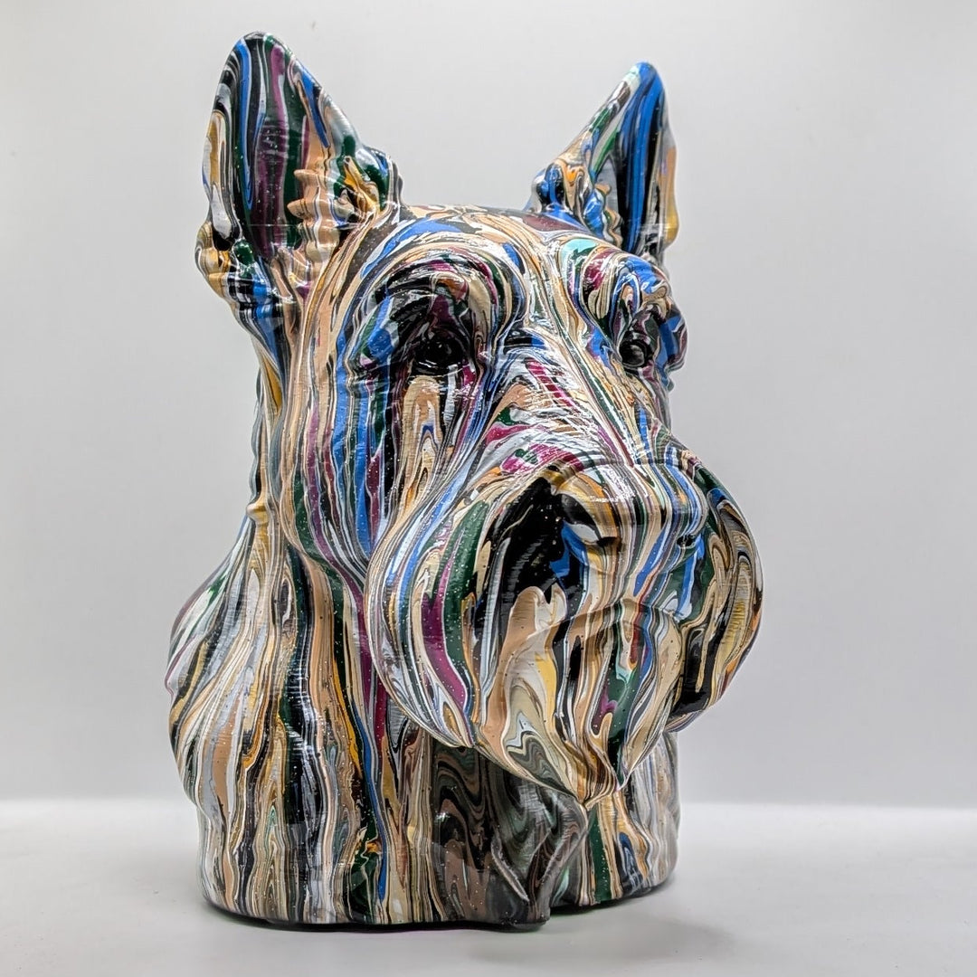 Scottish Terrier Head – Hand Painted