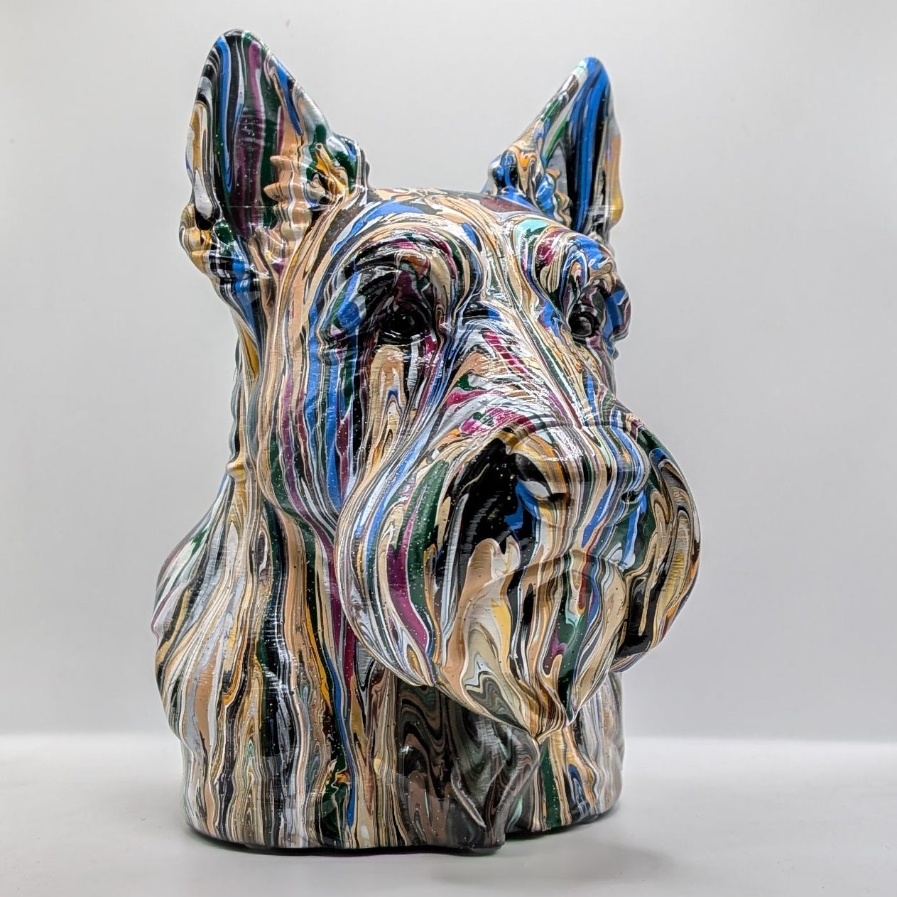 Scottish Terrier Head – Hand Painted