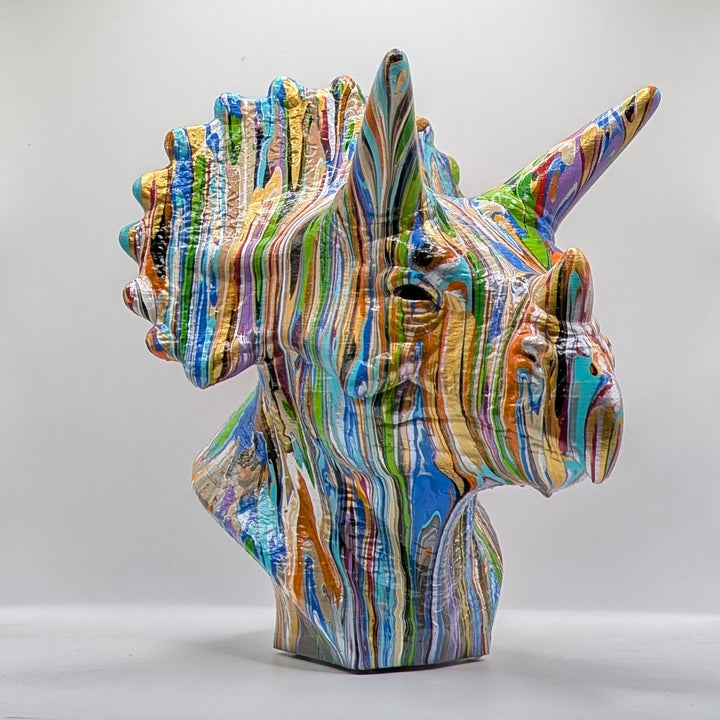 Triceratops Head – Hand Painted