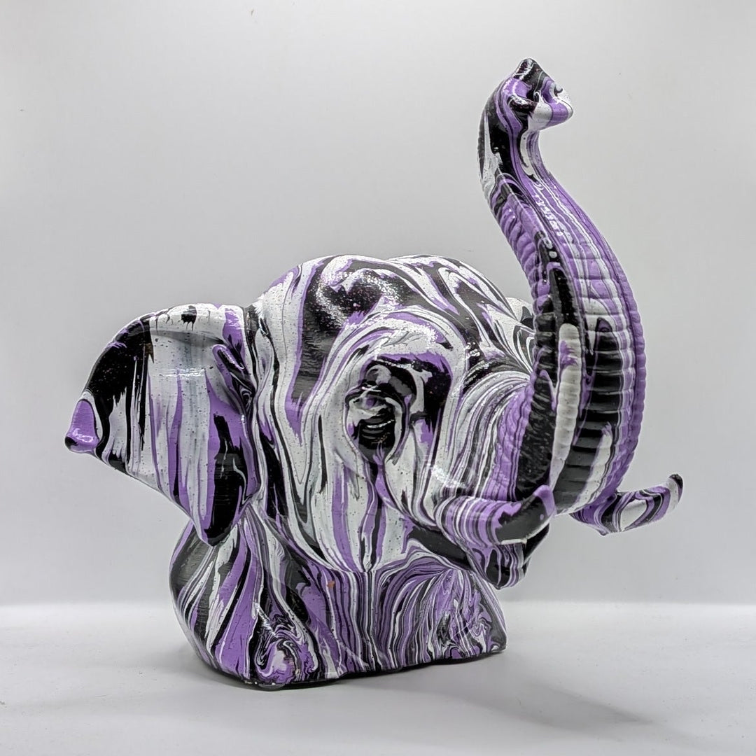Asian Elephant Head – Hand Painted
