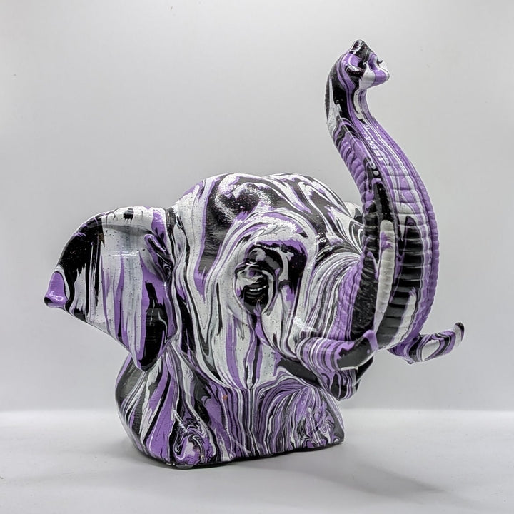Asian Elephant Head – Hand Painted