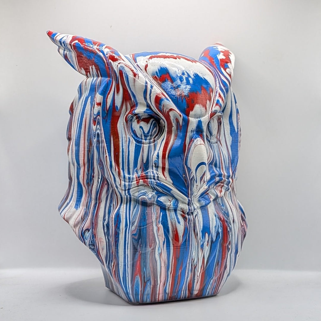 Owl Head – Hand Painted