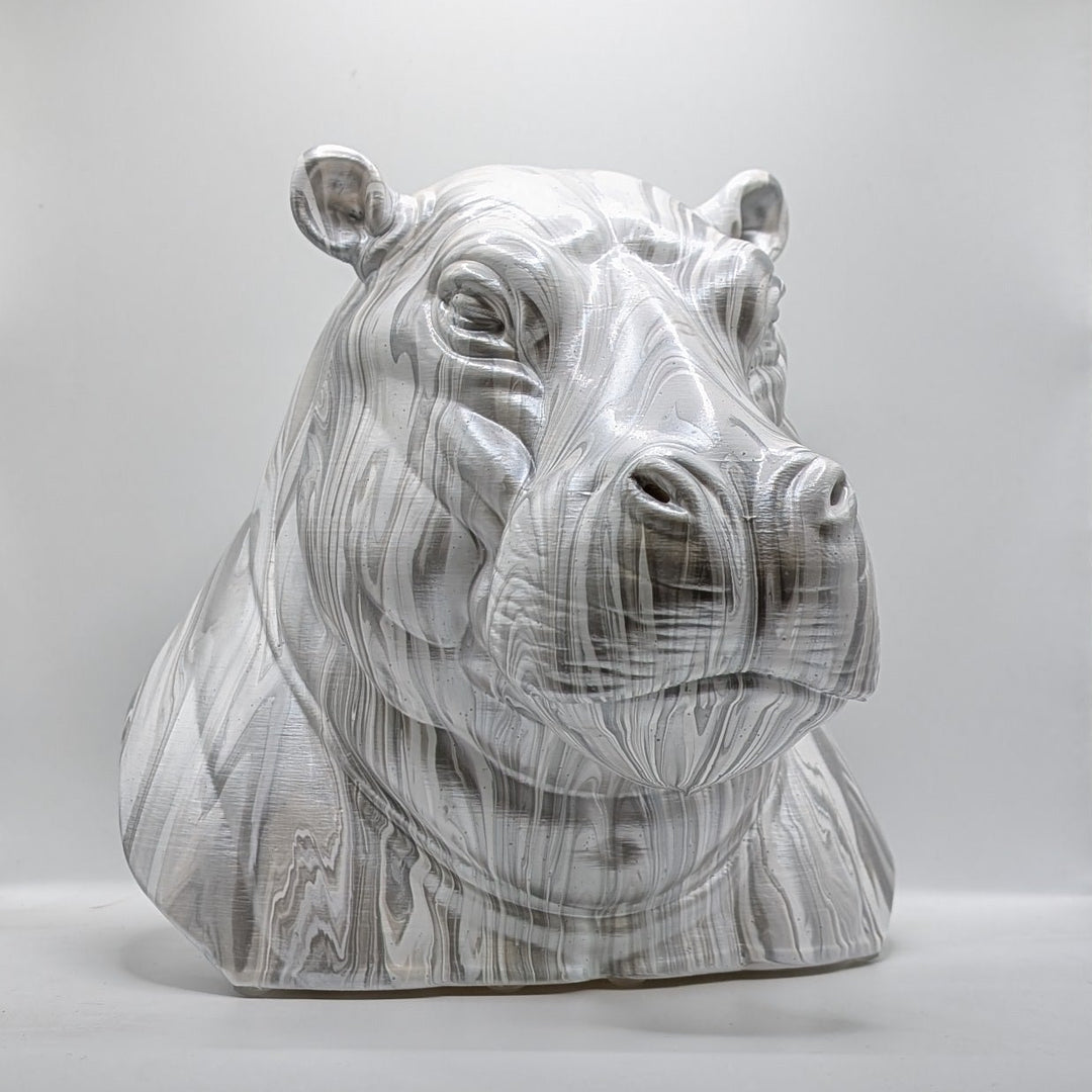 Hippopotamus Head – Hand Painted