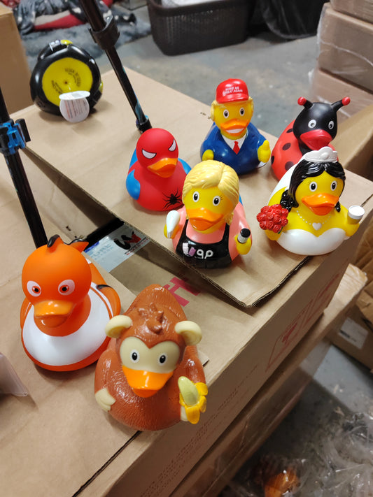 7 ducks. Trump bridge ladybug spider hairdrss nemo monkey